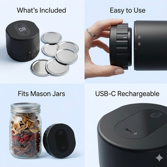 SmartVac™ | Electric Mason Jar Sealer